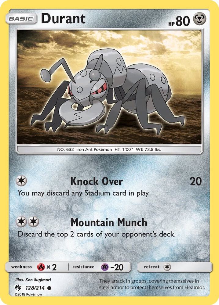 Pokemon Durant 128/214 Lost Thunder