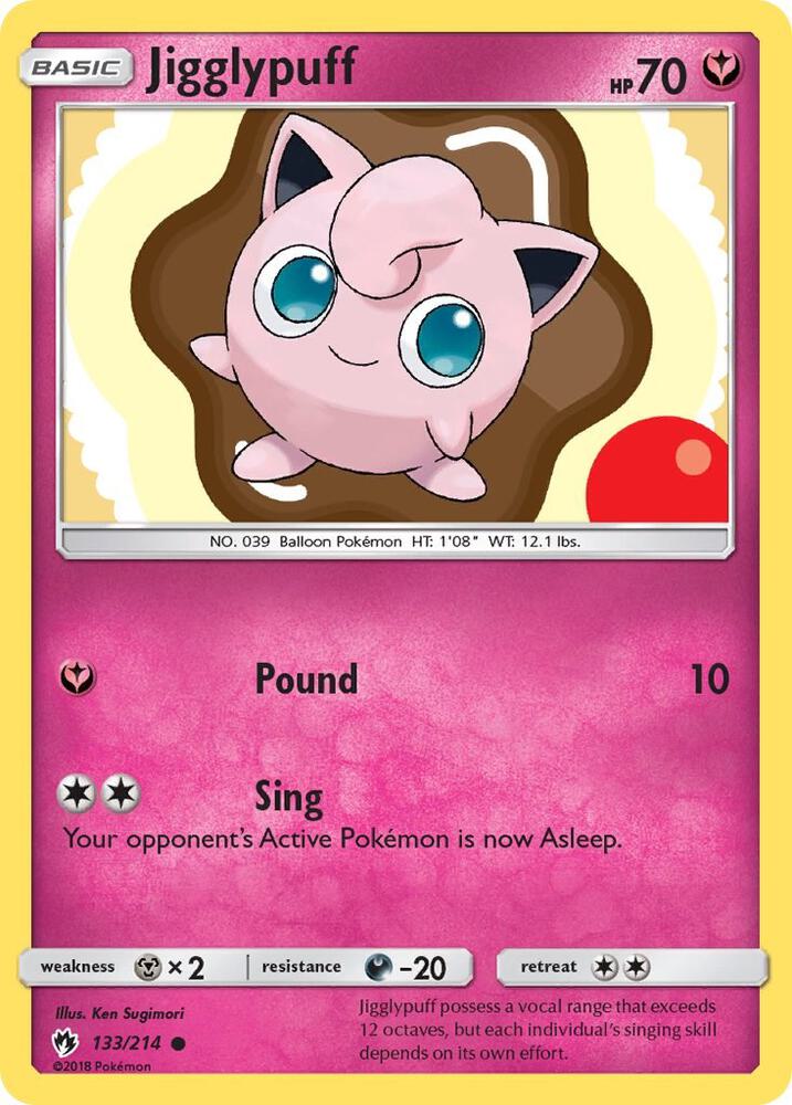 Pokemon Jigglypuff 133/214 Lost Thunder