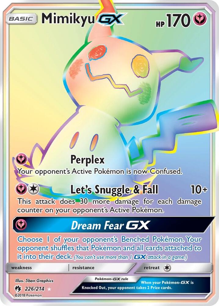 Pokemon Mimikyu GX 226/214 Lost Thunder