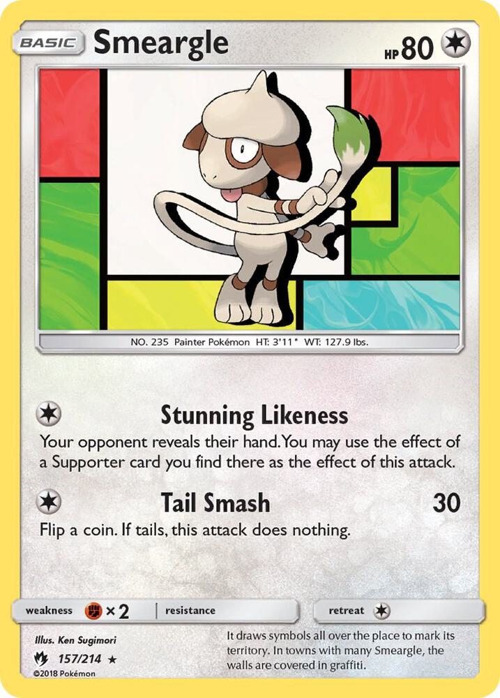 Pokemon Smeargle 157/214 Lost Thunder