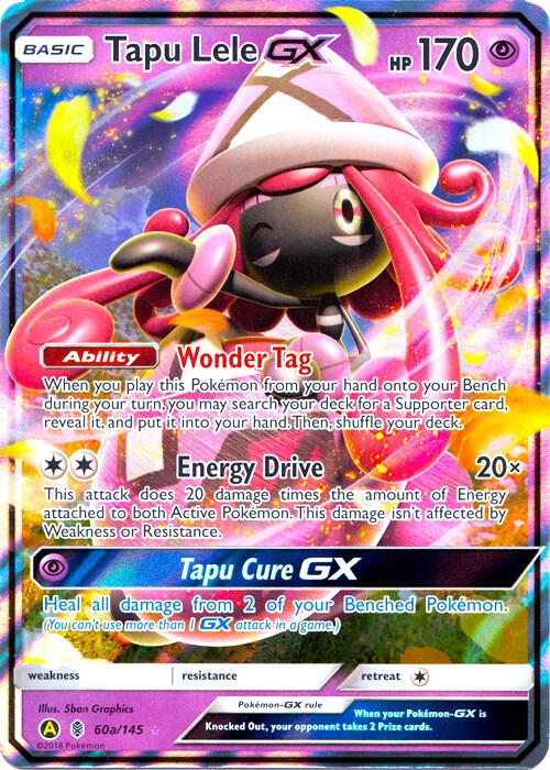 Pokemon Tapu Lele GX 60a/145 Yellow A Alternate Art