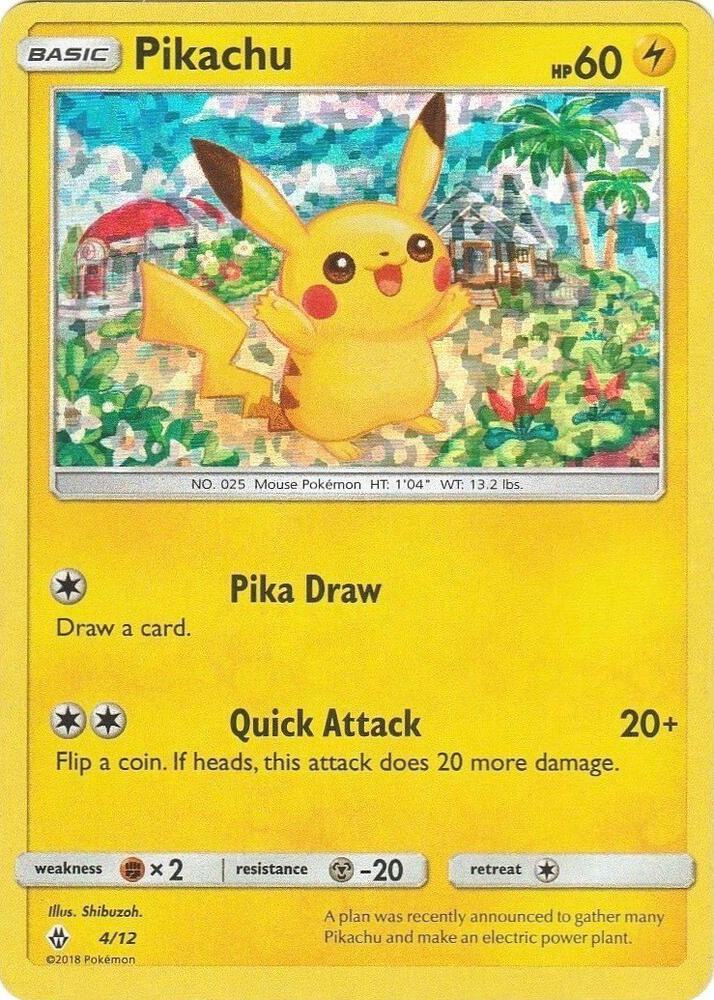 Pokemon Pikachu 4/12 McDonald's Collection 2018