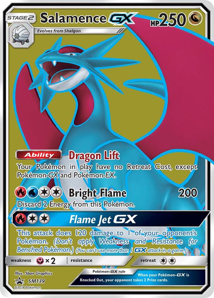 Pokemon Salamence GX SM139 SM Black Star Promos