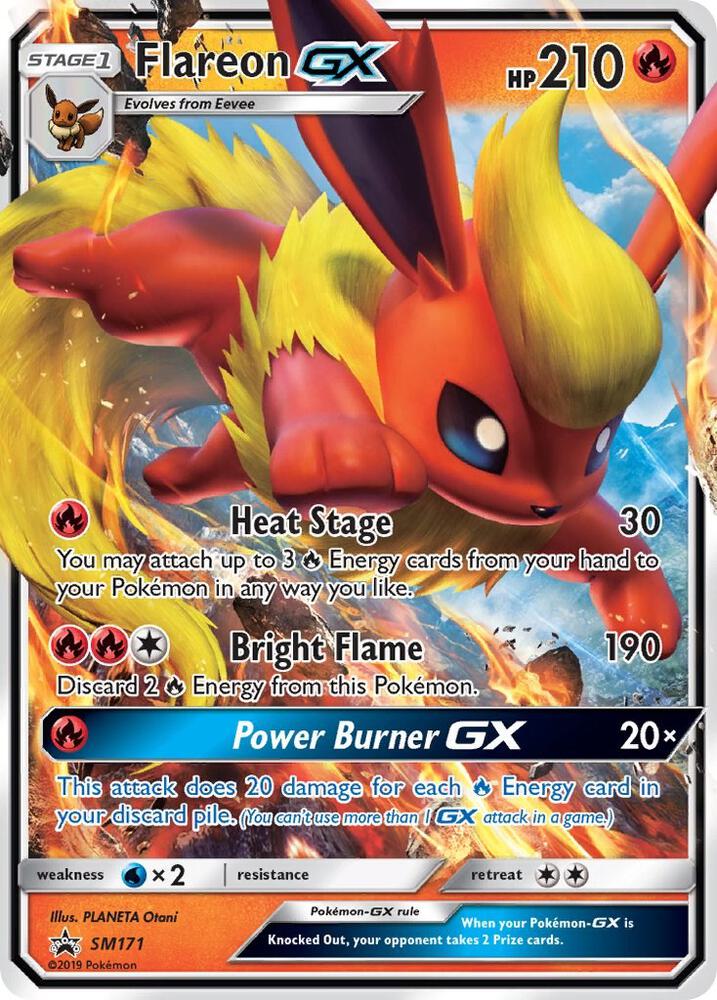 Pokemon Flareon GX SM171 SM Black Star Promos