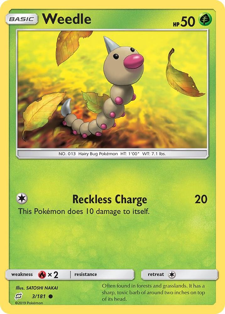 Pokemon Weedle 3/181 Team Up
