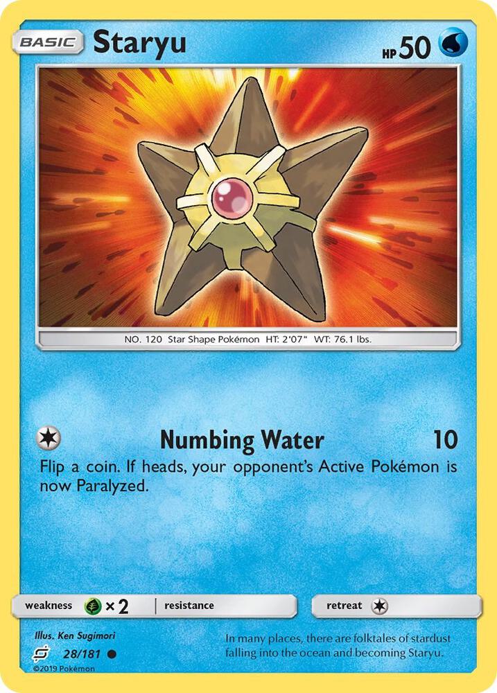 Pokemon Staryu 28/181 Team Up