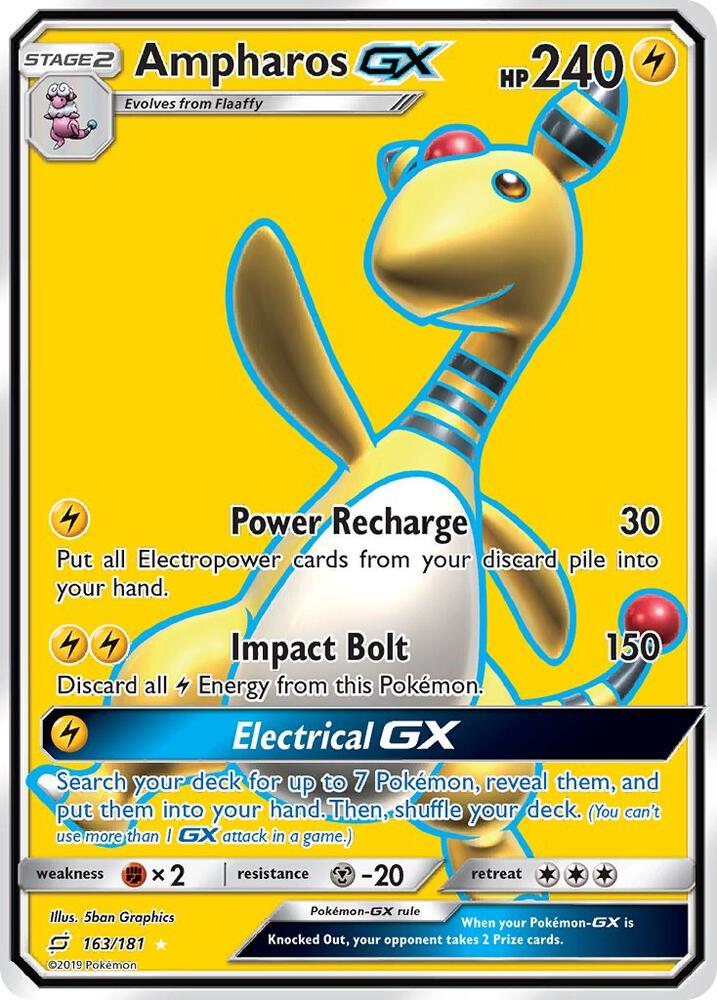 Pokemon Ampharos GX 163/181 Team Up