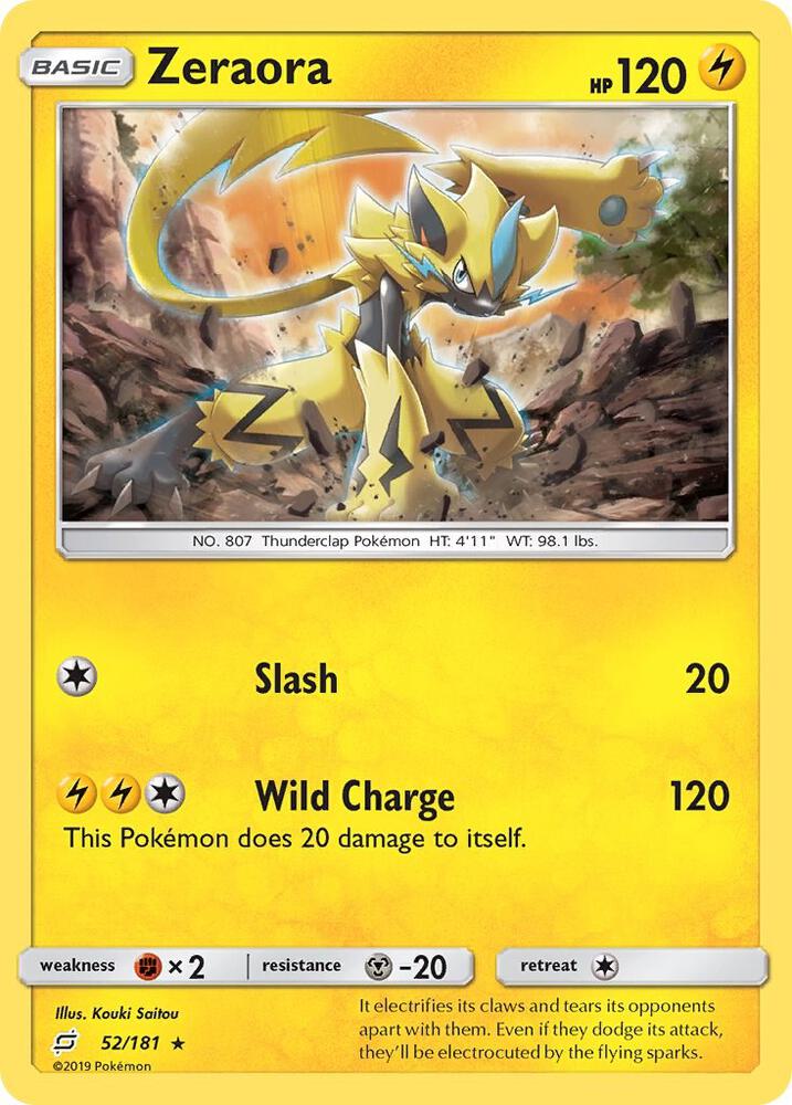 Pokemon Zeraora 52/181 Team Up