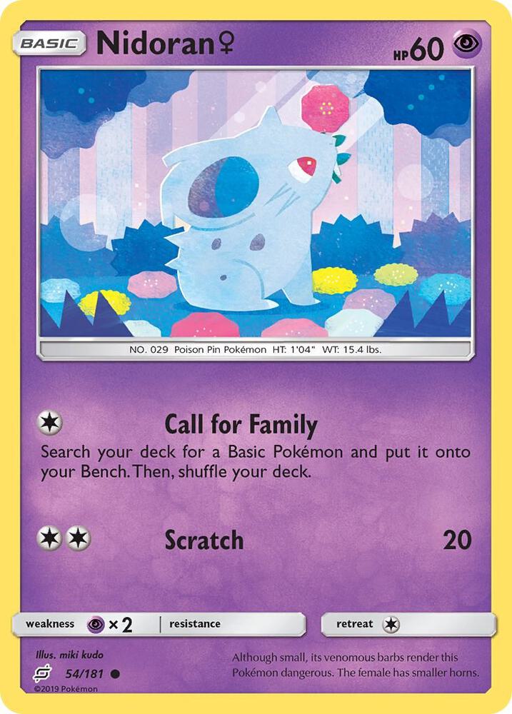 Pokemon Nidoran F 54/181 Team Up