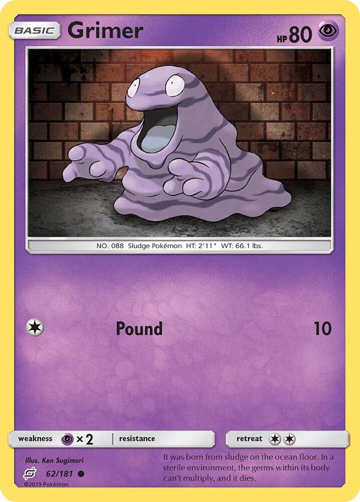 Pokemon Grimer 62/181 Team Up