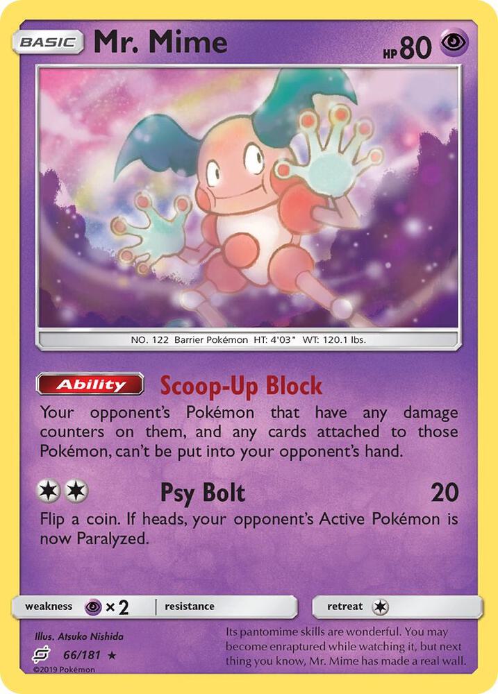 Pokemon Mr. Mime 66/181 Team Up