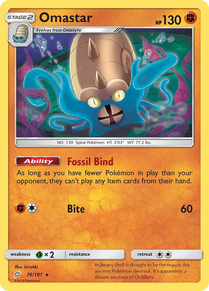 Pokemon Omastar 76/181 Team Up