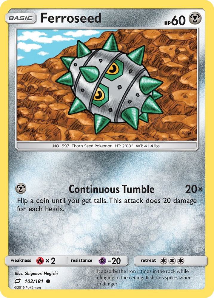 Pokemon Ferroseed 102/181 Team Up