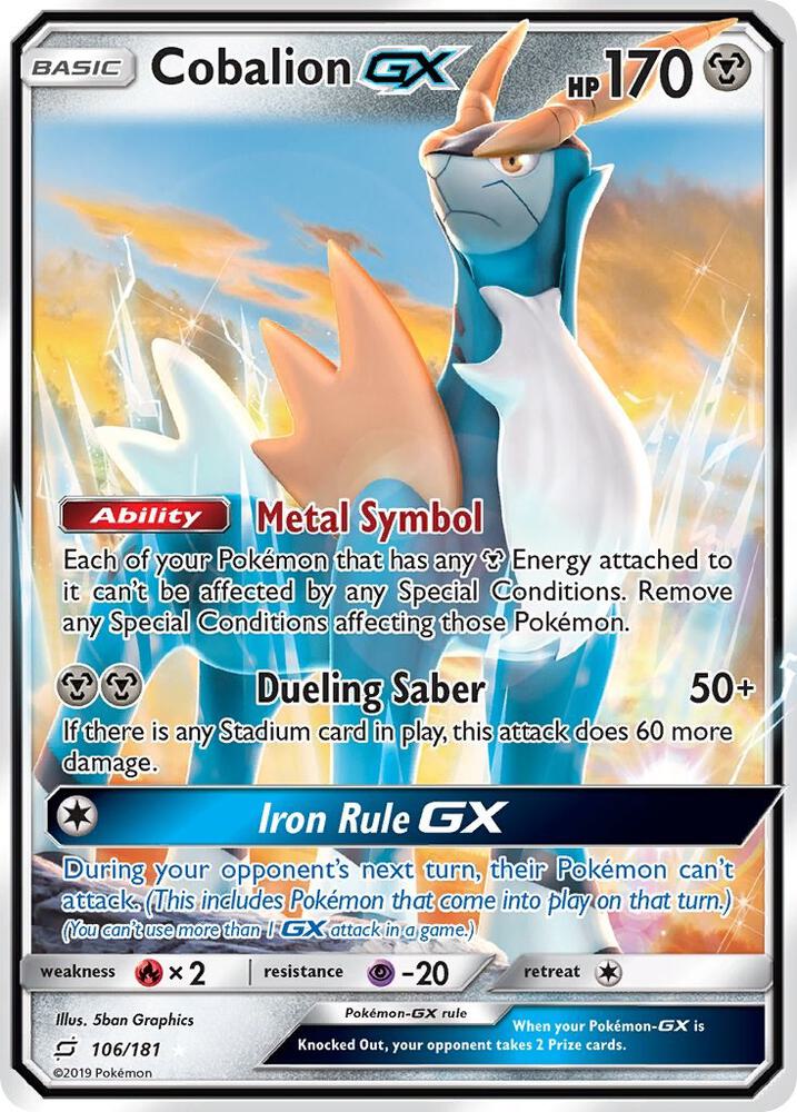 Pokemon Cobalion GX 106/181 Team Up