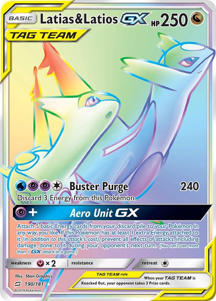 Pokemon Latias & Latios GX 190/181 Team Up