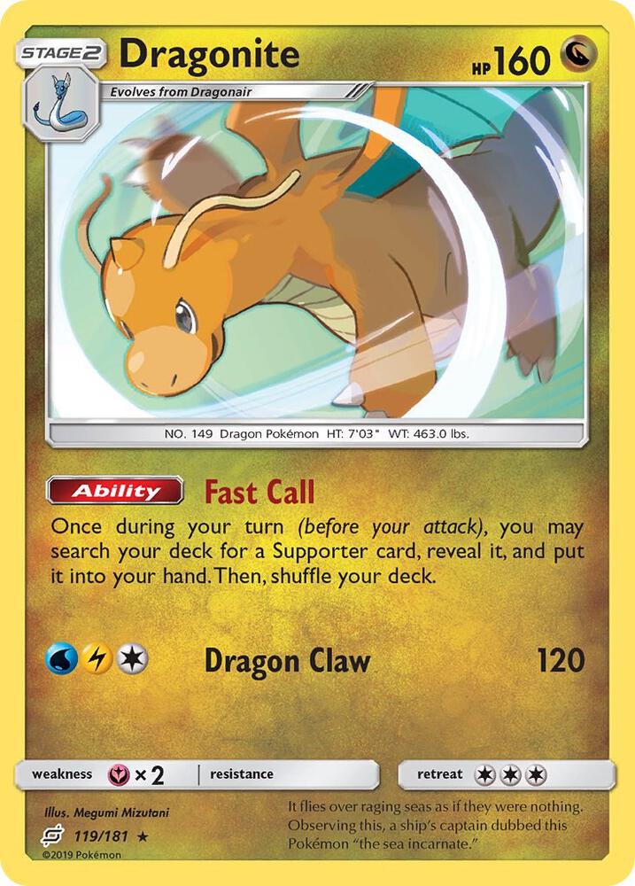 Pokemon Dragonite 119/181 Team Up