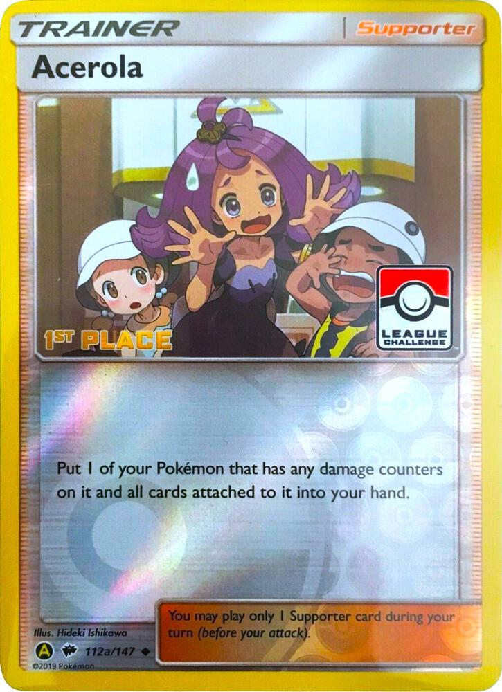 Pokemon Acerola 112a/147 Yellow A Alternate Art