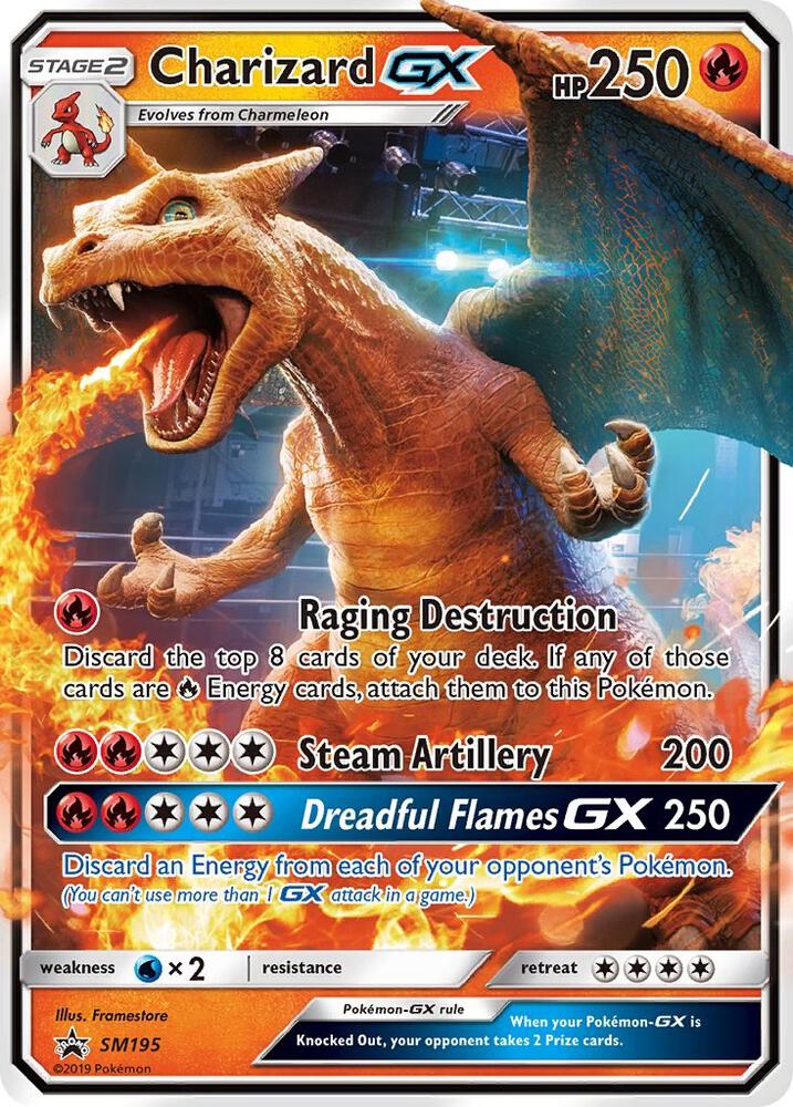 Pokemon Charizard GX SM195 SM Black Star Promos
