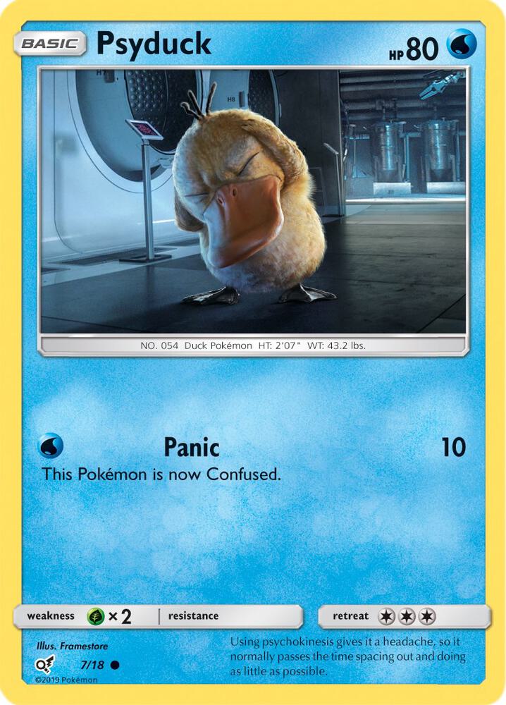 Pokemon Psyduck 7/18 Detective Pikachu