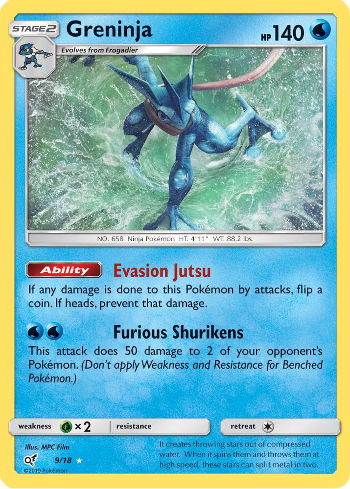 Pokemon Greninja 9/18 Detective Pikachu