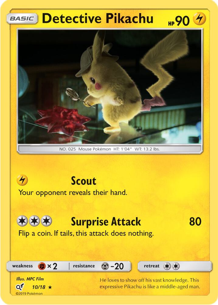 Pokemon Detective Pikachu 10/18 Detective Pikachu
