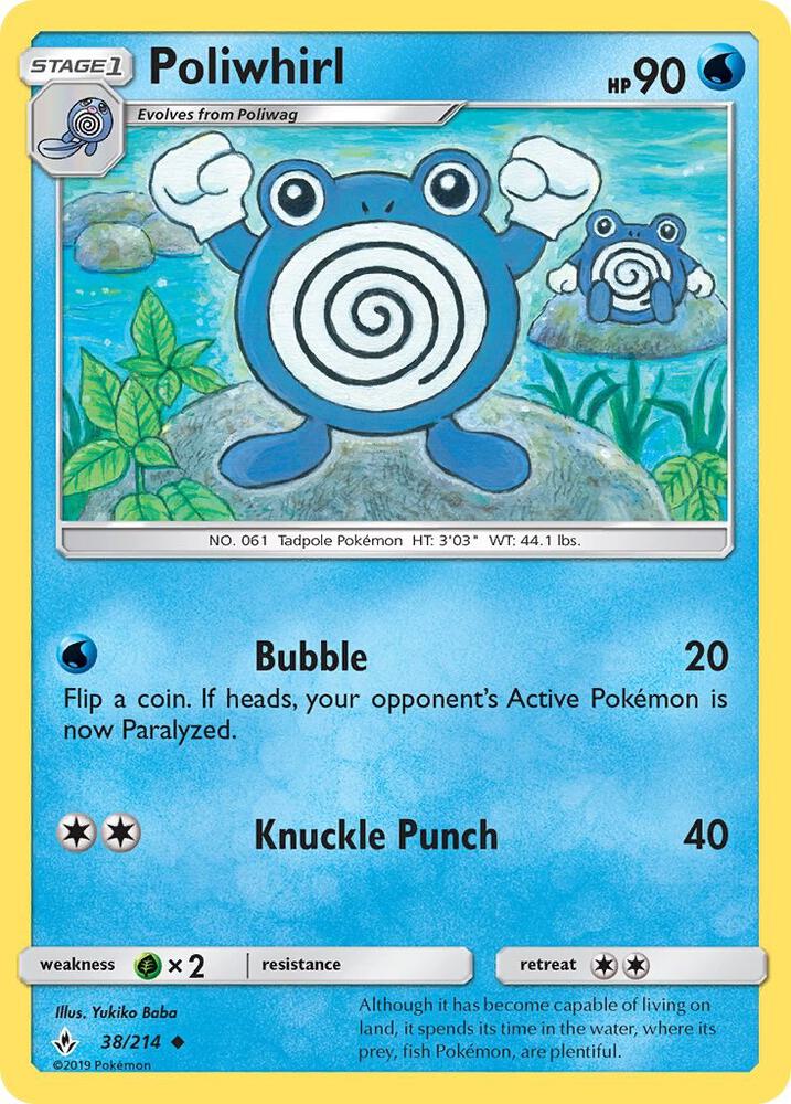 Pokemon Poliwhirl 38/214 Unbroken Bonds