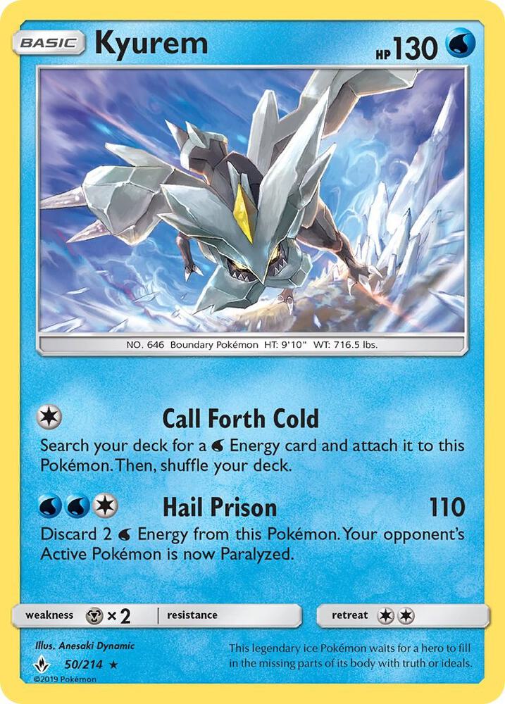 Pokemon Kyurem 50/214 Unbroken Bonds