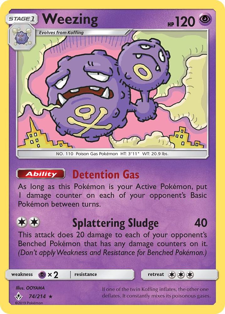 Pokemon Weezing 74/214 Unbroken Bonds