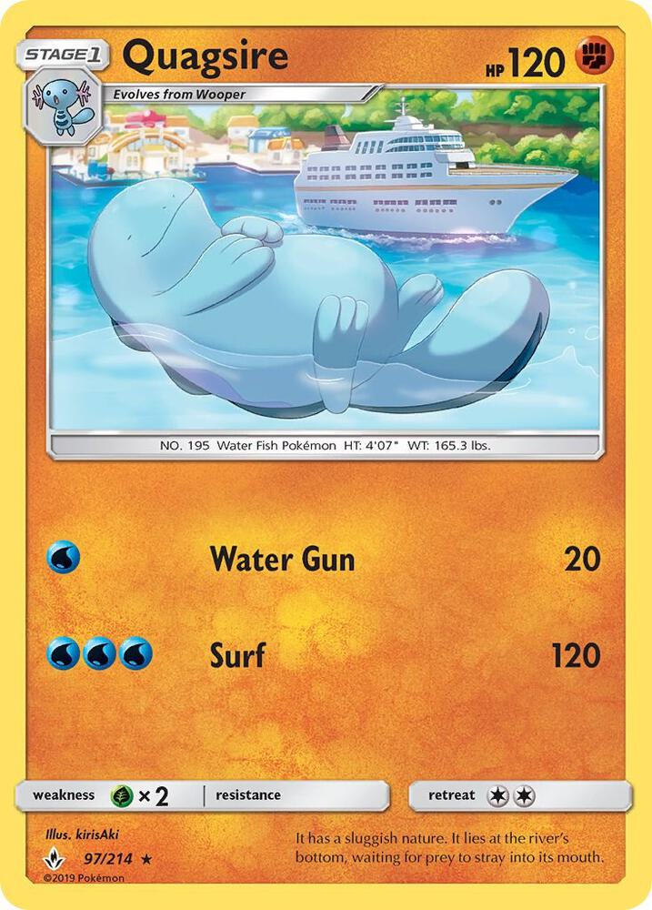 Pokemon Quagsire 97/214 Unbroken Bonds