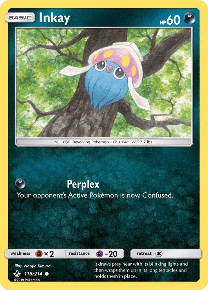 Pokemon Inkay 118/214 Unbroken Bonds