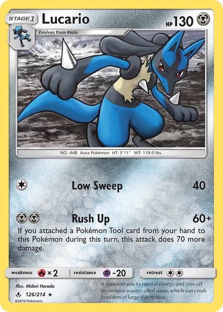 Pokemon Lucario 126/214 Unbroken Bonds