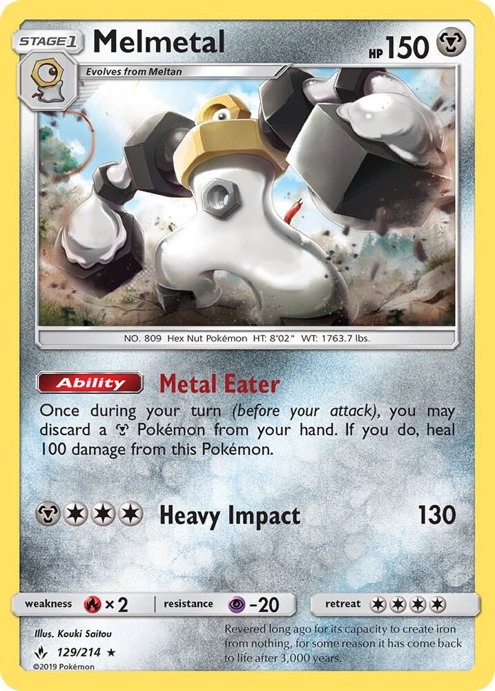 Pokemon Melmetal 129/214 Unbroken Bonds