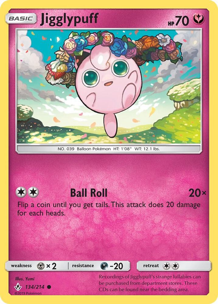Pokemon Jigglypuff 134/214 Unbroken Bonds