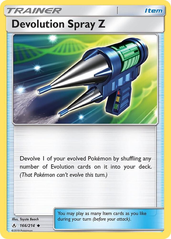 Pokemon Devolution Spray Z 166/214 Unbroken Bonds