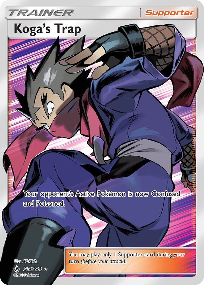 Pokemon Koga's Trap 211/214 Unbroken Bonds