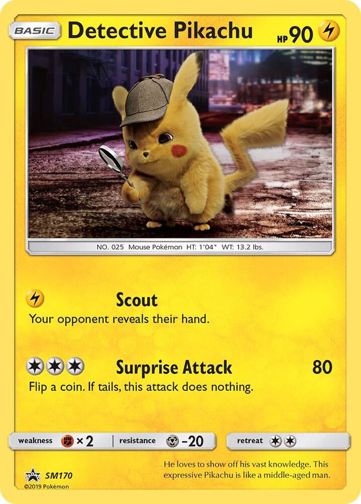 Pokemon Detective Pikachu SM170 SM Black Star Promos