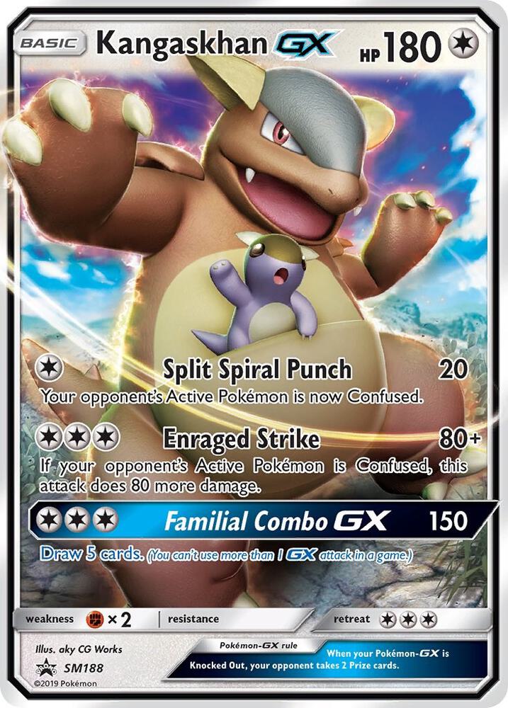 Pokemon Kangaskhan GX SM188 SM Black Star Promos