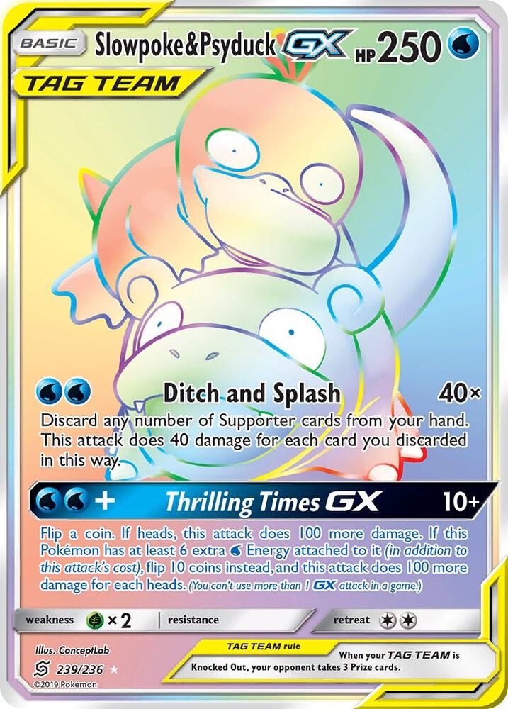 Pokemon Slowpoke & Psyduck GX 239/236 Unified Minds