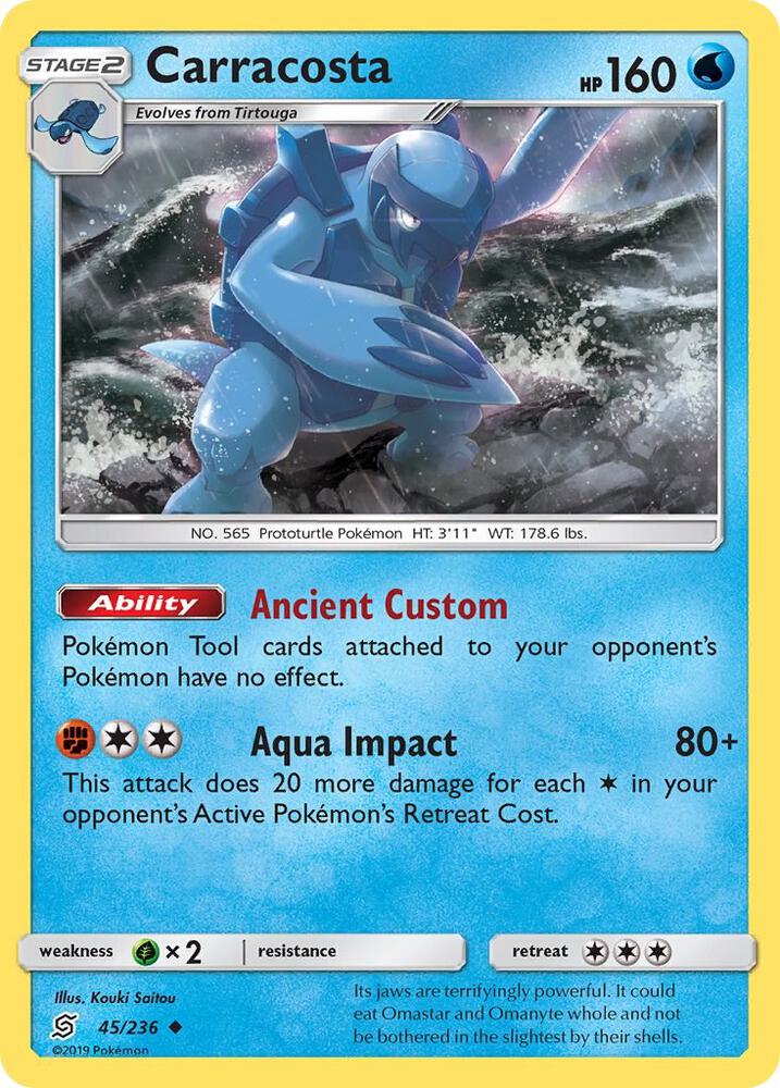 Pokemon Carracosta 45/236 Unified Minds