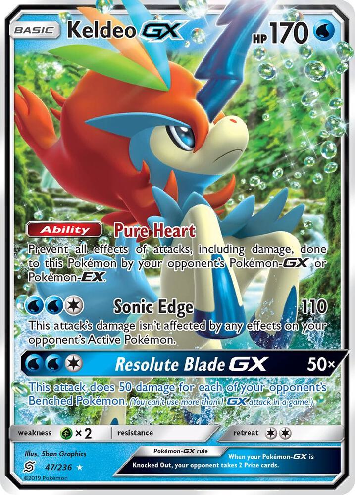 Pokemon Keldeo GX 47/236 Unified Minds