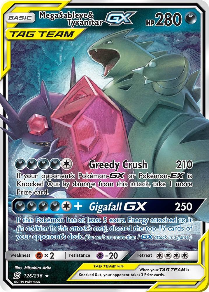 Pokemon Mega Sableye & Tyranitar GX 126/236 Unified Minds