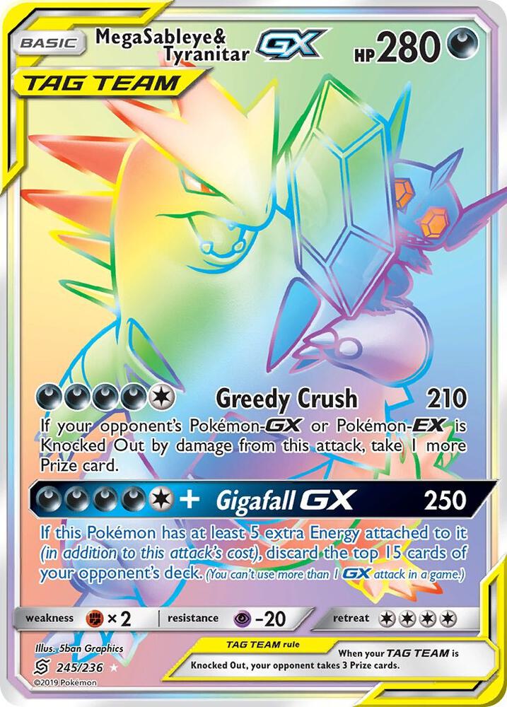 Pokemon Mega Sableye & Tyranitar GX 245/236 Unified Minds