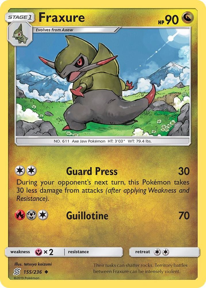 Pokemon Fraxure 155/236 Unified Minds