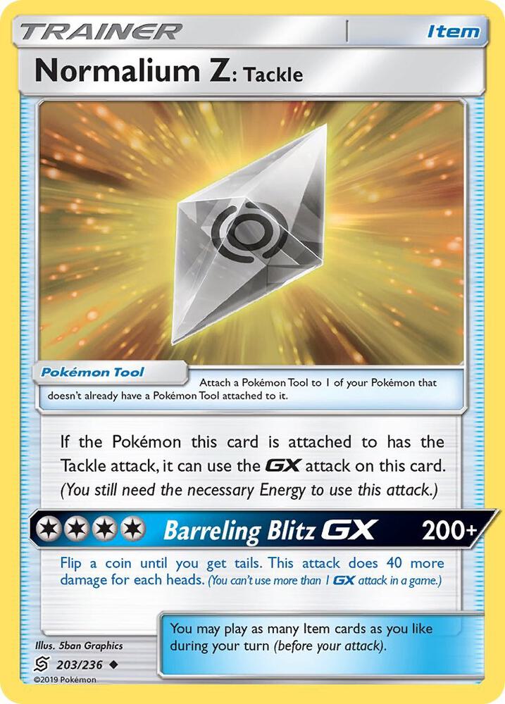 Pokemon Normalium Z: Tackle 203/236 Unified Minds