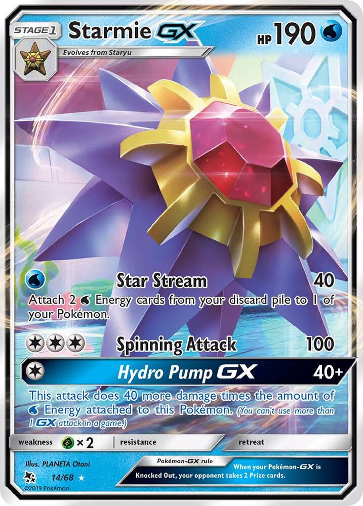 Pokemon Starmie GX 14/68 Hidden Fates