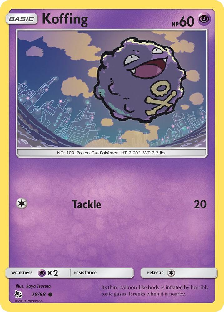 Pokemon Koffing 28/68 Hidden Fates