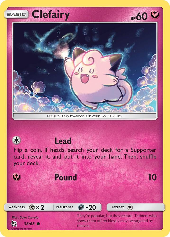 Pokemon Clefairy 38/68 Hidden Fates
