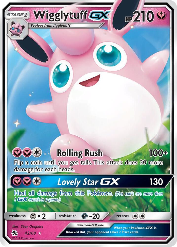 Pokemon Wigglytuff GX 42/68 Hidden Fates