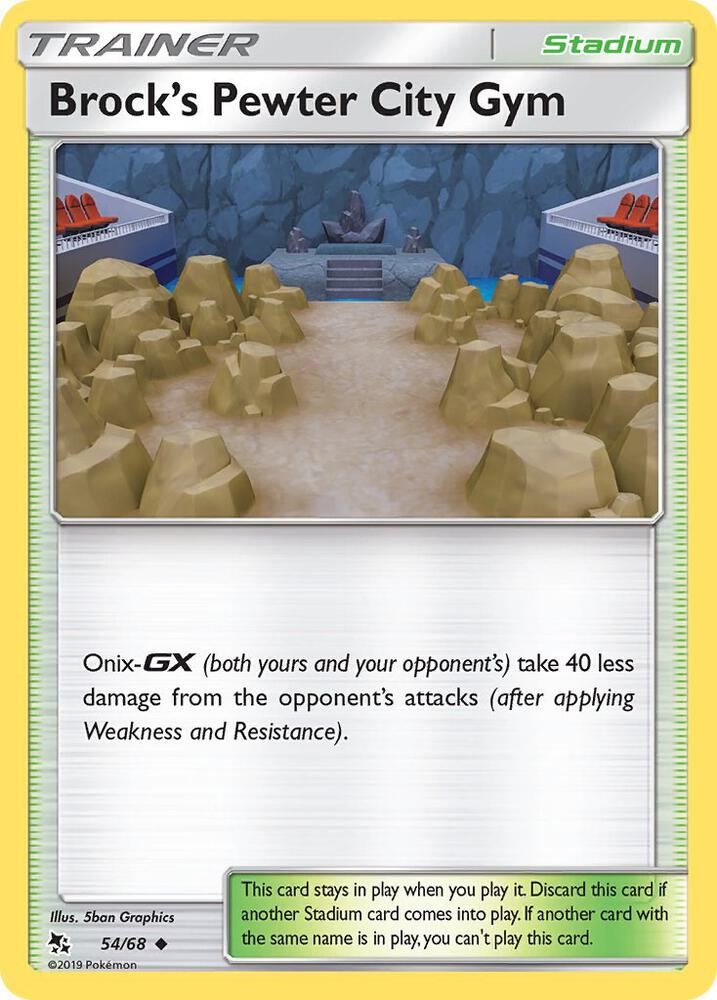 Pokemon Brock's Pewter City Gym 54/68 Hidden Fates