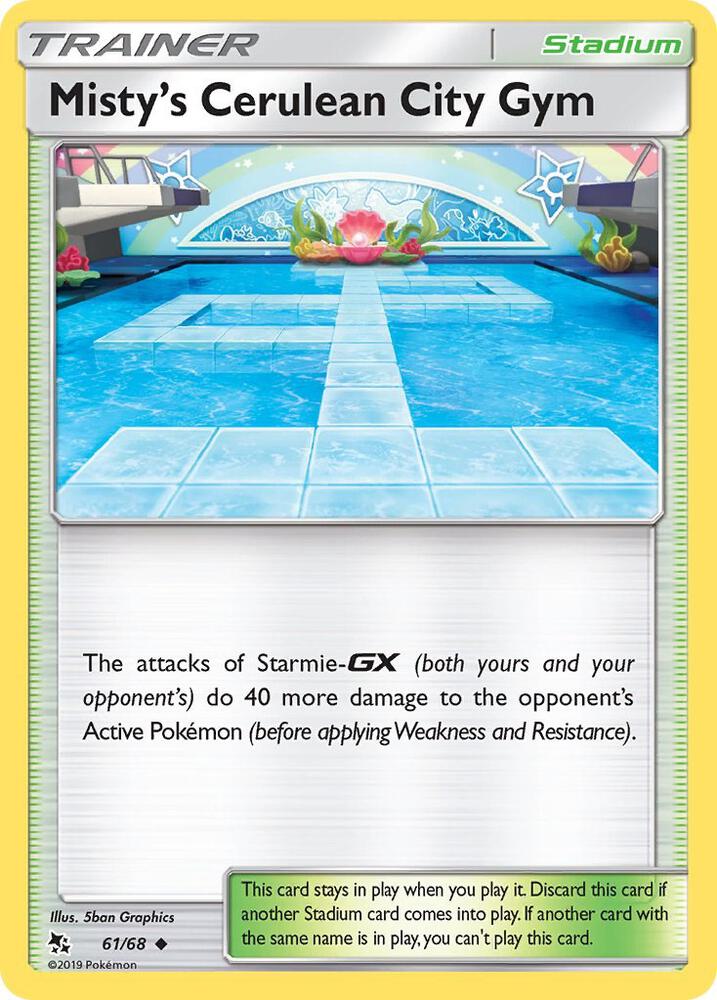 Pokemon Misty's Cerulean City Gym 61/68 Hidden Fates